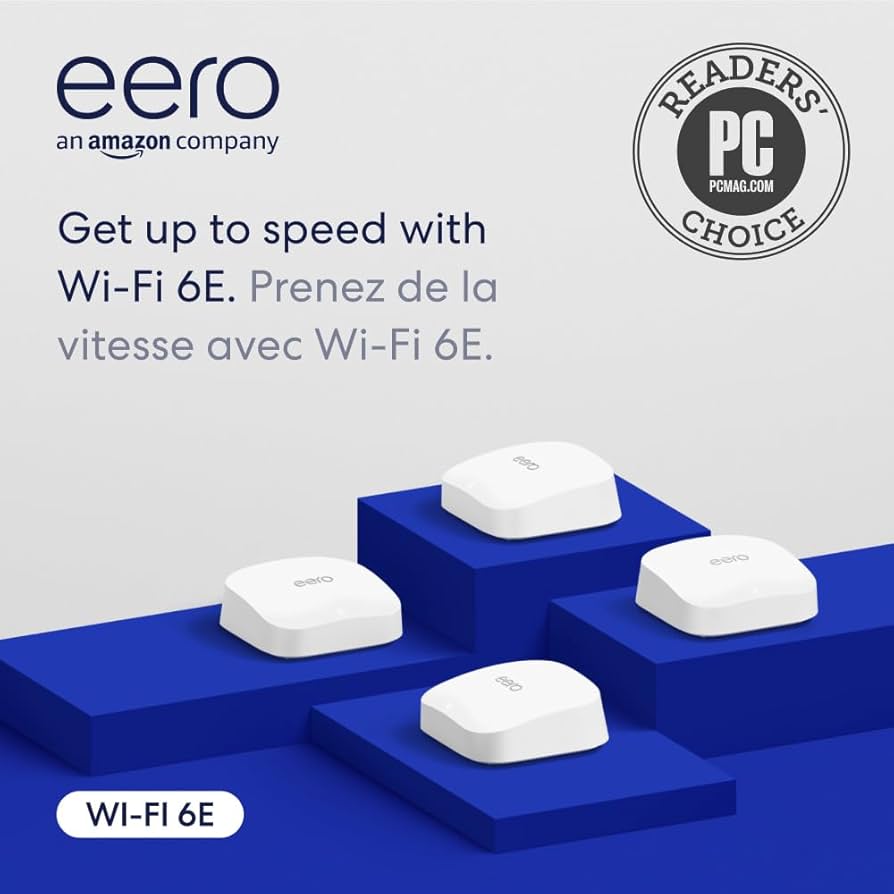 Eero Pro 6E Mesh WiFi System - Powerful, Flexible Home Coverage